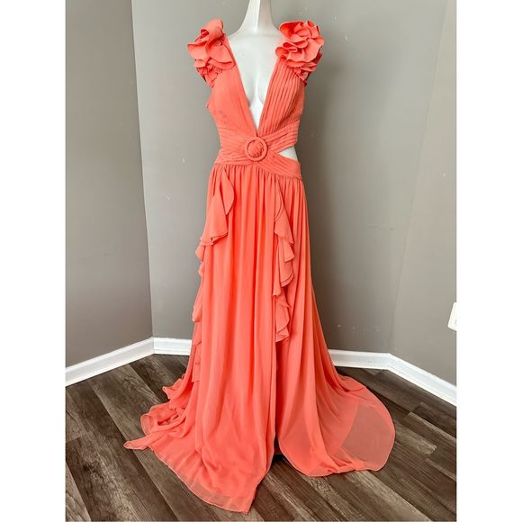 PATBO FLUTTER SLEEVE MAXI DRESS - Picture 4 of 9